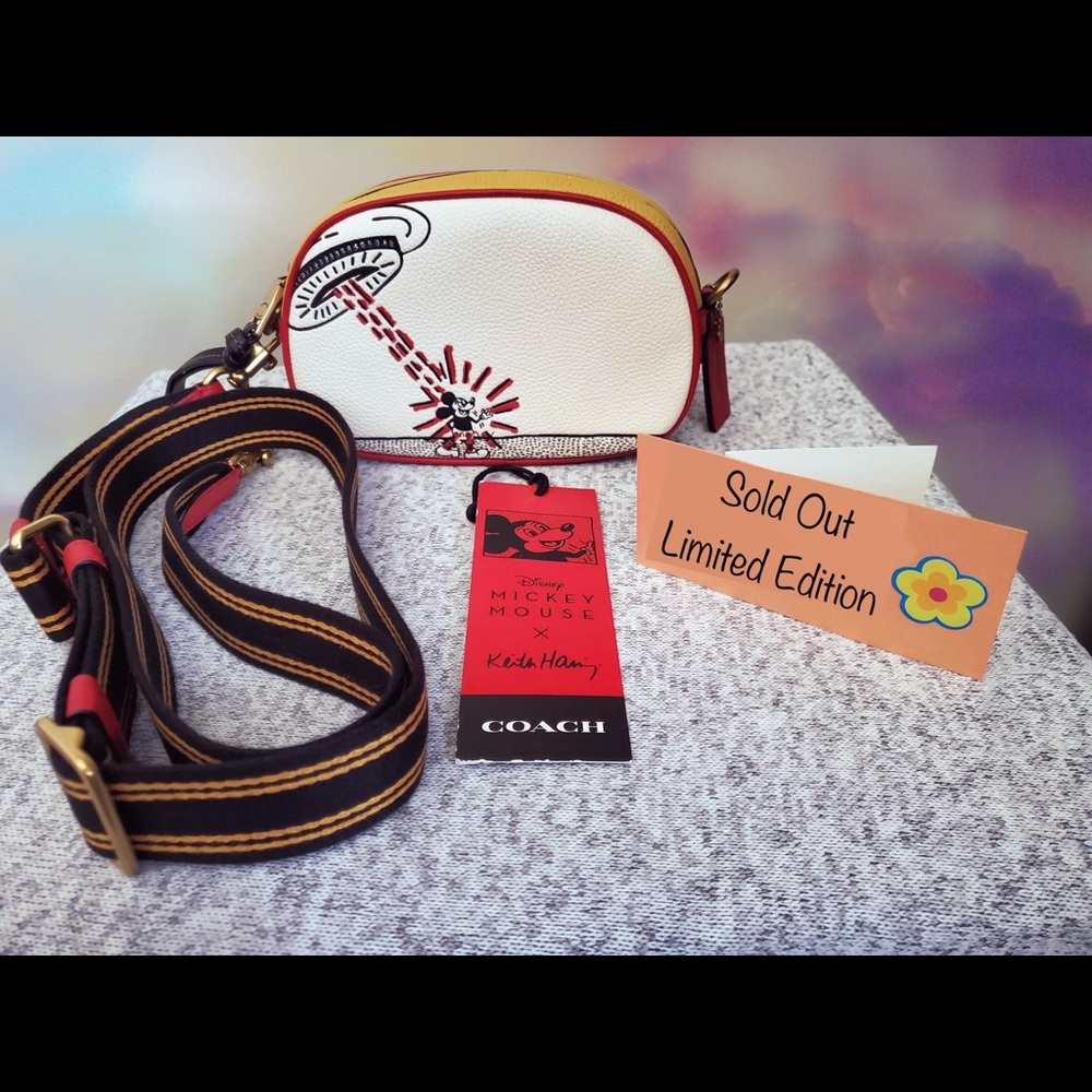 ♥ Disney Mickey Mouse X Keith Haring Colab Camera Crossbody Spaceship 🚀 Alien ♥